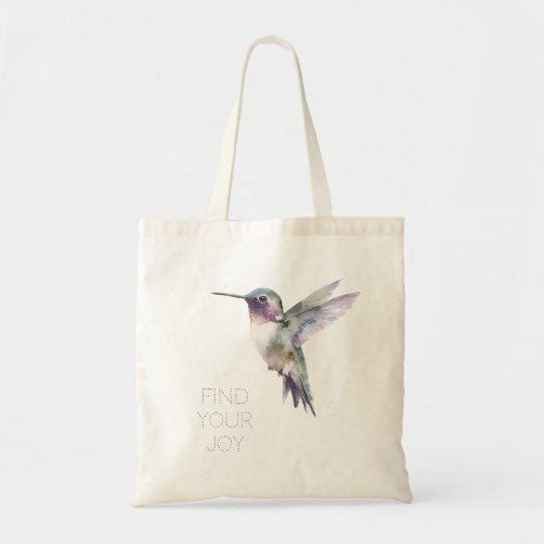 Find Joy Hummingbird Tote Bag