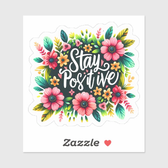 Find Joy in Flowers and Uplifting Words Sticker (Sheet)