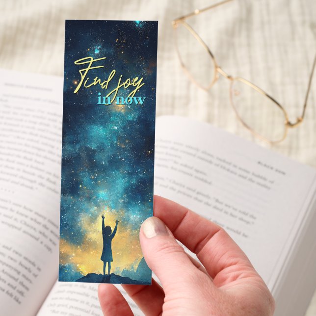 Find Joy In Now Motivational Bookmark (Hand)