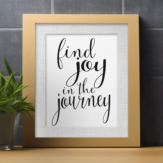 Find Joy in the Journey - Inspirational Quote Holiday Card (This 5x7 card fits into a standard 5x7 frame. )