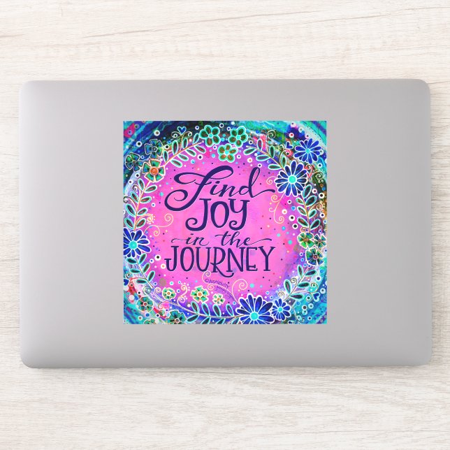 Find Joy in the Journey Pretty Pink Inspirivity Sticker (Computer)