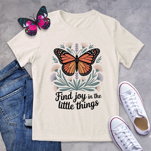Find Joy in the Little Things Butterfly Tri-Blend Shirt