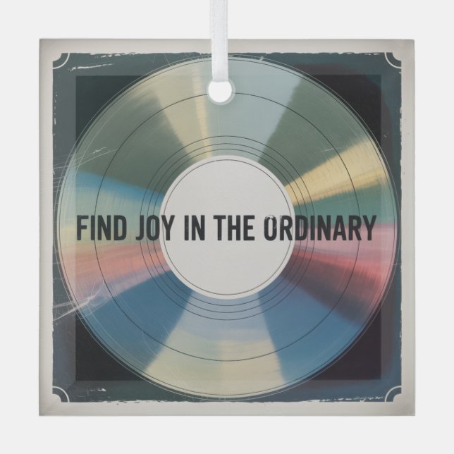 Find Joy In The Ordinary Glass Ornament (Front)