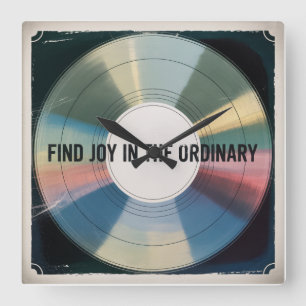 Find Joy In The Ordinary Square Wall Clock