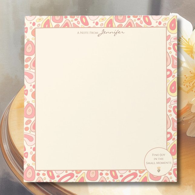 Find Joy in the Small Moments Notepad with Name (Personalized "Find the Joy in the Small Moments" Inspirational Notepad)