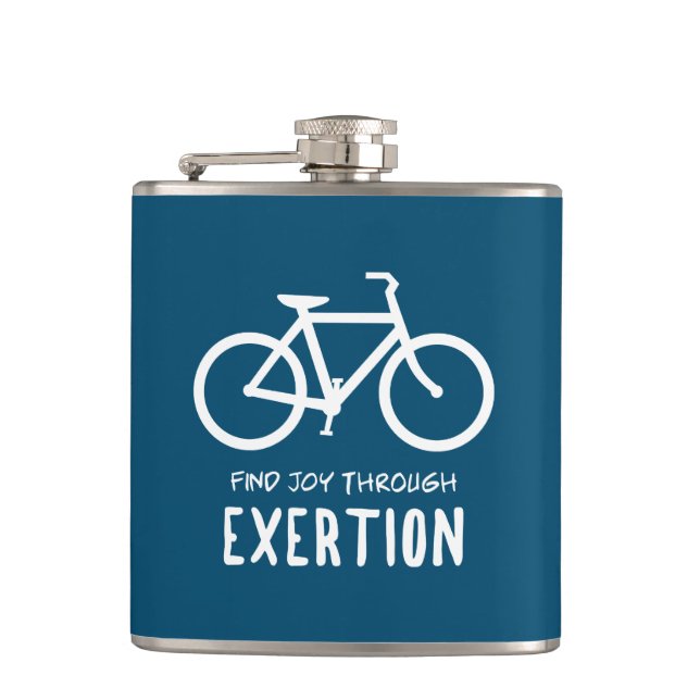 Find Joy Through Exertion Cycling Flask (Front)