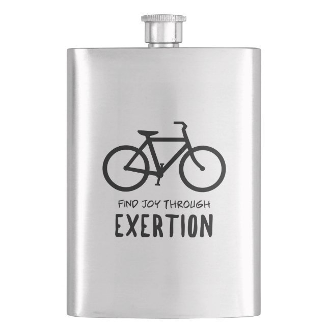 Find Joy Through Exertion Cycling Flask (Front)