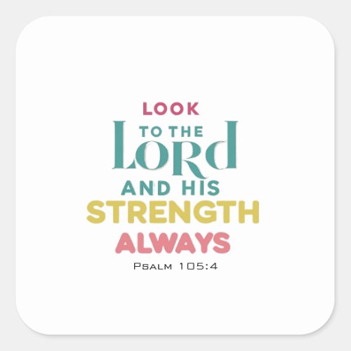 Find Lords Strength and Heavenly Guidance Square Sticker