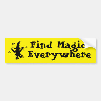 Find Magic Everywhere (yellow) by Cussdum Designs Bumper Sticker