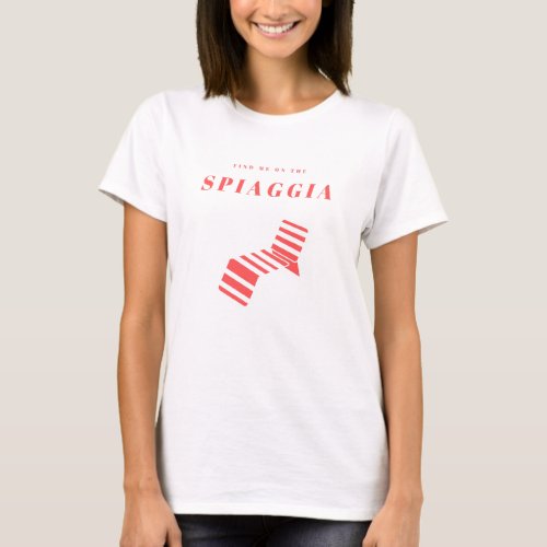 Find me on the Spiaggia Italian T_shirt Design