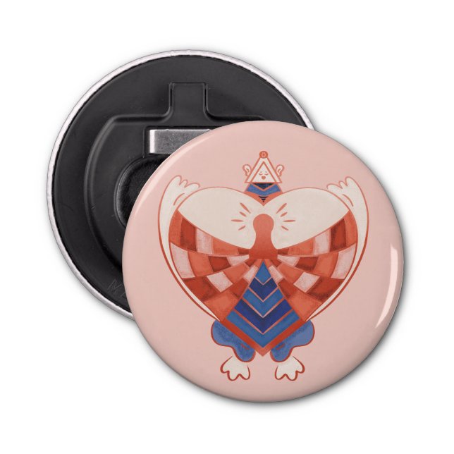 Find My Heart: Heart-shaped Lock Block Bottle Opener (Front)