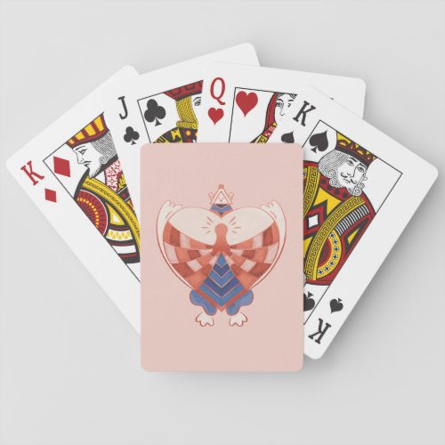 Find My Heart Heart_shaped Lock Block Poker Cards