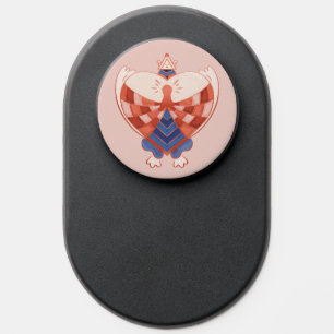 Find My Heart: Heart-shaped Lock Block PopSocket