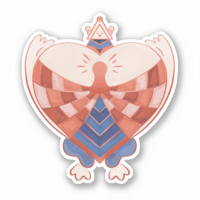 Find My Heart: Heart-shaped Lock Block Sticker (Front)