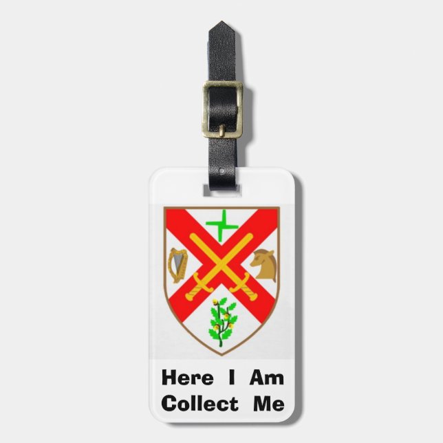 Find My Luggage Personalized Kildare County ID Tag (Front Vertical)