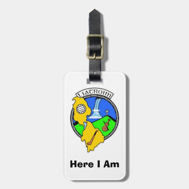 Find My Luggage Personalized Leitrim County ID Tag (Front Vertical)