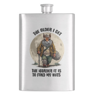 Find My Nuts - funny squirrel Flask