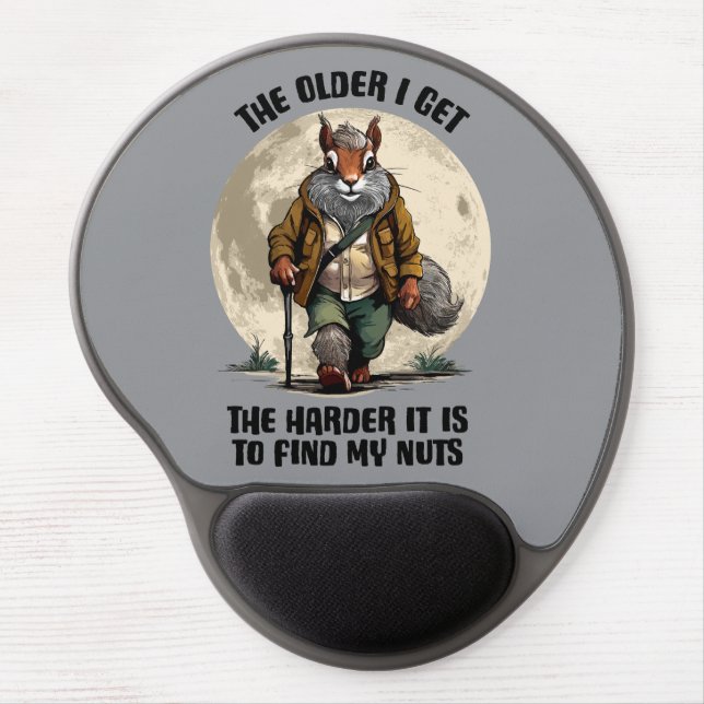 Find My Nuts - funny squirrel Gel Mouse Pad (Front)