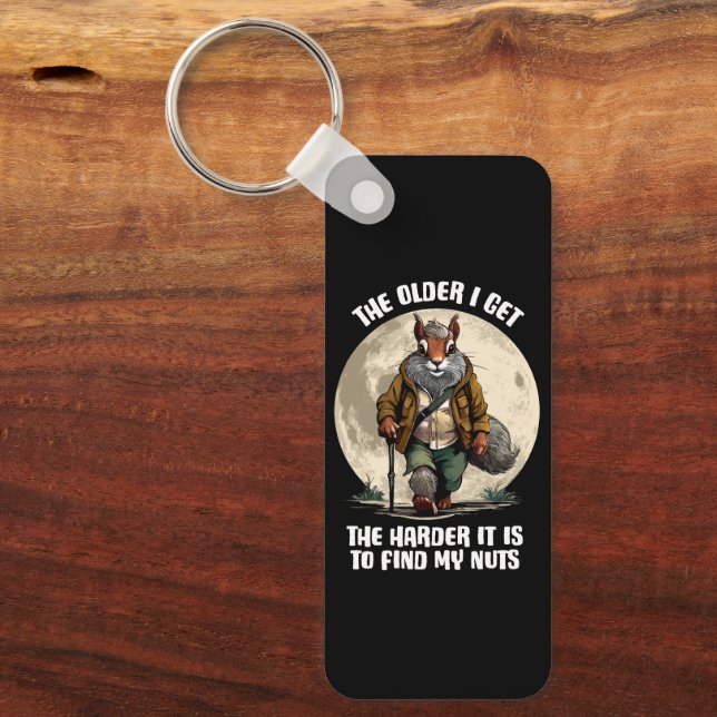 Find My Nuts - funny squirrel Keychain (Front)