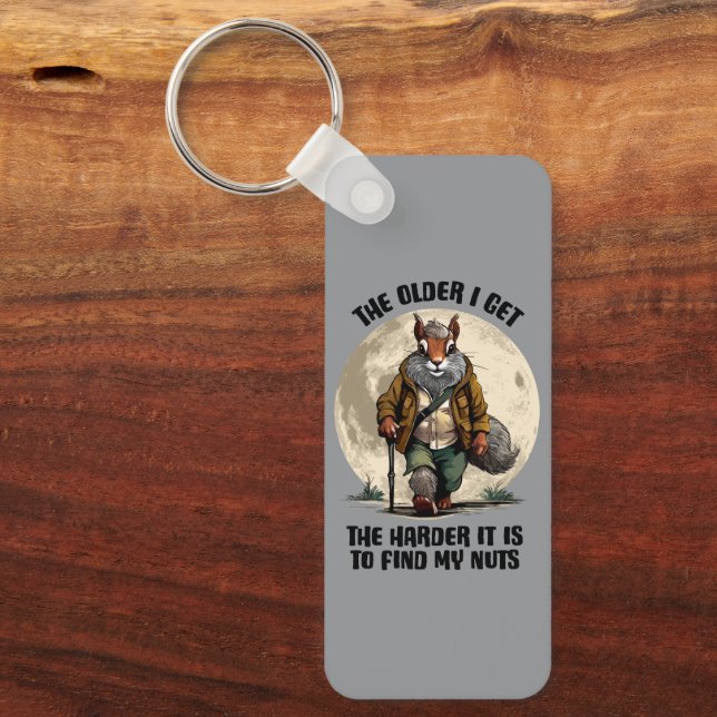 Find My Nuts - funny squirrel Keychain (Front)