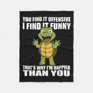 Find Offensive Find Funny Adult Humor Quote Fleece Blanket