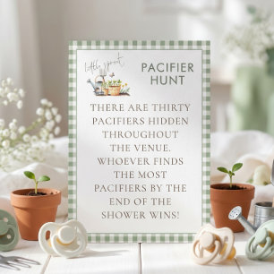 Find Pacifier Baby Shower Game Little Sprout card