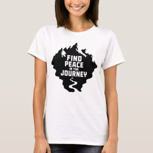 Find Peace in the Journey Mountain Design T-Shirt