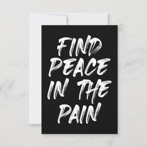 Find Peace In The Pain