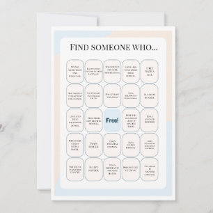 Find Someone Who Classroom Bingo Activity Invitation
