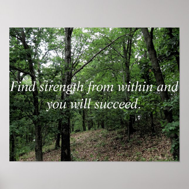 Find Strength From Within Inspirational Poster (Front)