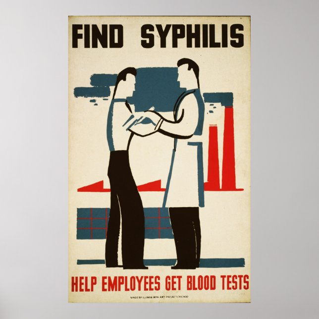 Find Syphilis Vintage Health Poster (Front)