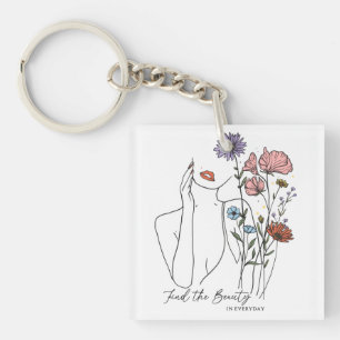 Find The Beauty In Everyday Inspirational Quote Keychain