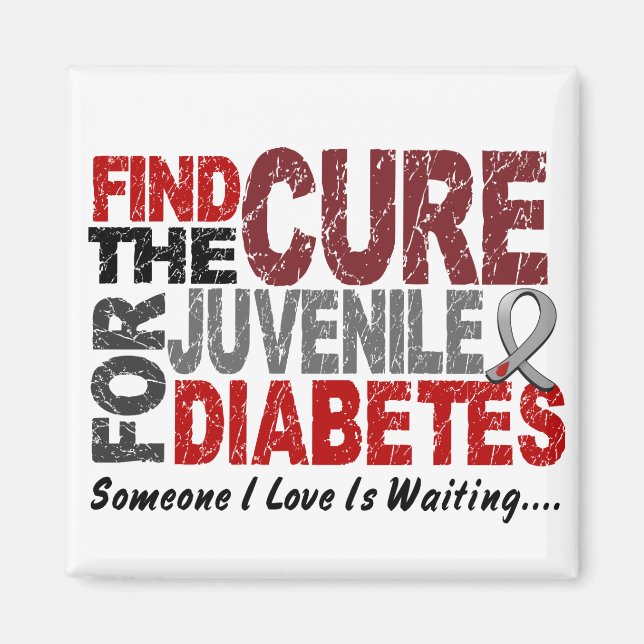Find The Cure 1 JUVENILE DIABETES T-Shirts & Gifts Magnet (Front)