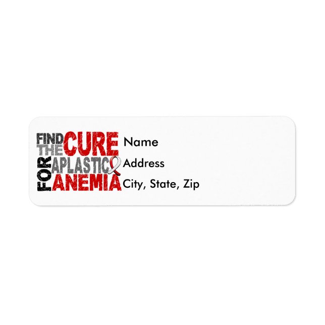 Find The Cure Aplastic Anemia Label (Front)