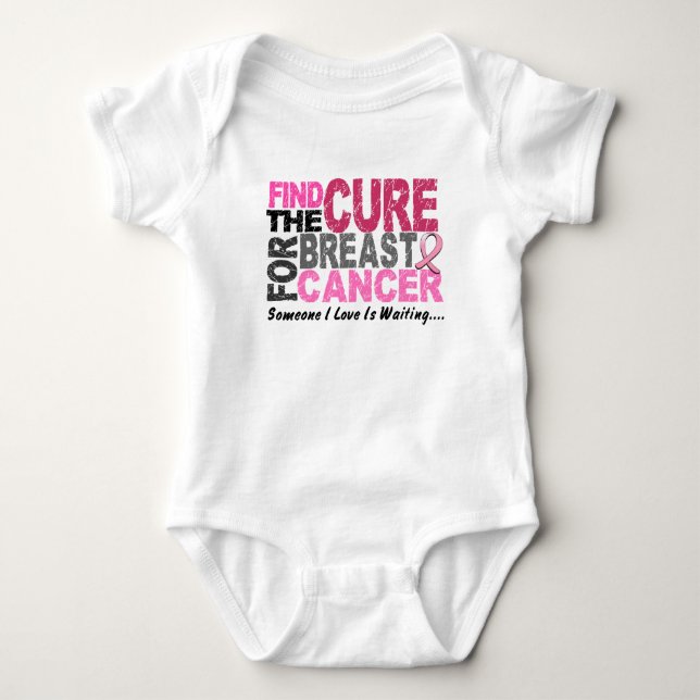 Find The Cure For Breast Cancer Baby Bodysuit (Front)