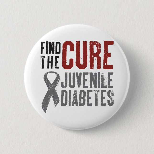 Find the Cure Juvenile Diabetes Pinback Button (Front)