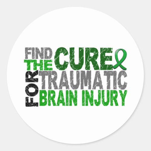 Find The Cure Traumatic Brain Injury TBI Classic Round Sticker