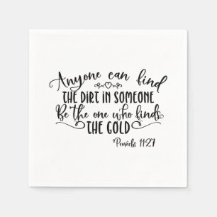 Find The Dirt In Someone Christian Funny Napkins