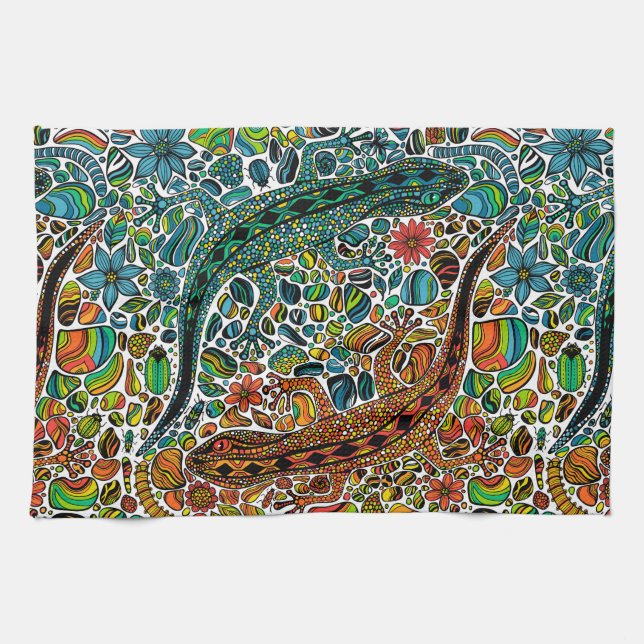 Find the geckos kitchen towel (Horizontal)