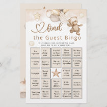 Find The Guest Bingo Baby Bear Baby Shower Game