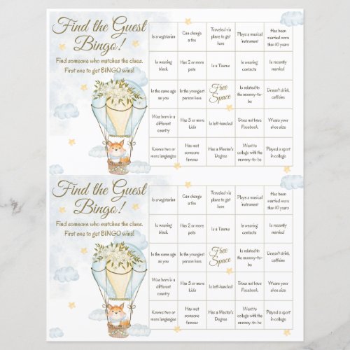 Find the Guest Bingo Baby Shower Game