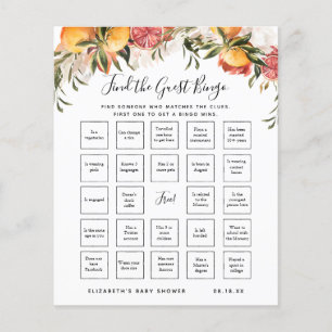 Find The Guest Bingo Baby Shower Game