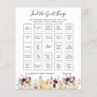 Find The Guest Bingo | Baby Shower Game