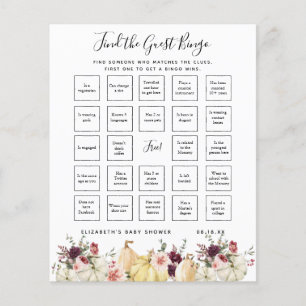 Find The Guest Bingo   Baby Shower Game