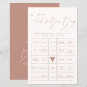 Find The Guest Bingo Blush Pink Bridal Shower Game