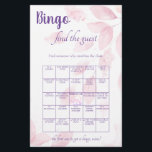 Find the Guest Bingo Bridal Shower Game Card Flyer<br><div class="desc">Make it your own by adding your text (and personal photos). To access advanced editing tools,  please go to "Personalize",  scroll down and press the "click to customize further" link. See the full collection for all matching designs!</div>