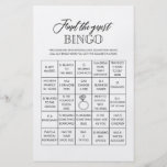 Find the guest bingo bridal shower game flyer<br><div class="desc">Enjoy your bridal shower with these simple and cute games. Check out our collection for more bridal shower games in the same style. Please note that these games are not editable.</div>