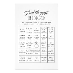 Find the guest bingo bridal shower game flyer