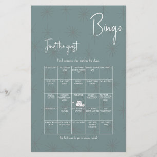 Find the Guest Bingo Bridal Shower Game Flyer