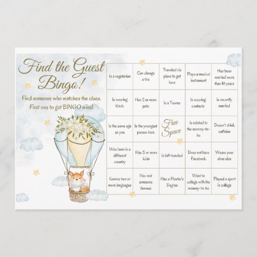 Find the Guest Bingo Digital Download Holiday Card